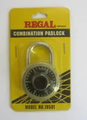 REGAL COMBINATION PADLOCK MODEL NO. 19501