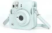 Mini Camera Protective Case for Fujifilm Mini 12, PU Mini Instant Camera Bag with Versatile Strap, Instant Camera Case for Mini 12 Instant Camera (Mint Green)