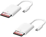 RIBHNXHI 2 Pack USB-C SD Card Reader – Compatible with iPhone 16/15 Series, MacBook, iPad, Samsung Galaxy, Google Pixel