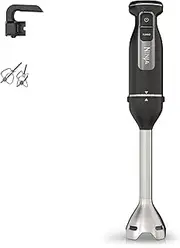 Ninja Foodi 2-in-1 Hand Blender & Hand Mixer, Food Processor with 2 Attachments, 850W Powerbase, Immersion Blender, 5 Mixing Speeds, 2 Blending Speeds, 1.5m Cord, Black CI090UK