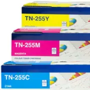 SET Brother Genuine HYield 3X Toners TN255C TN255M TN255Y Toners HL3150CD 3170CD