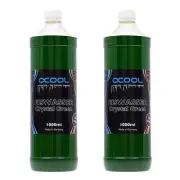 Alphacool Eiswasser Crystal Premixed PC Coolant, 1000ml, Green UV, 2-pack
