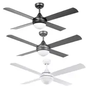 48" Stradbroke DC Ceiling Fan with Light in Black, Titanium or White