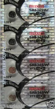 NEW MAXELL 377 SR626SW WATCH BATTERIES 4 PCS
