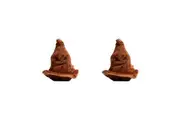 2x Harry Potter Sorting Hat Soft Plush Squeaking Dog Interactive Toy 20cm Brown