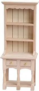 TOYANDONA Exquisite Miniature Bookcase for Dollhouse 1:12 Scale Mini Cabinet Wooden Mini Bookshelf Boys and Girls Imaginative Play Mini Craft Dec