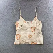 brixton camisole top womens XL beige floral print beach summer tank