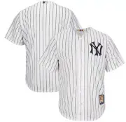 MLB Baseball Jersey New York Yankees White Cooperstown Cool Base Majestic Jersey