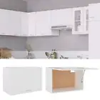 Hanging Kitchen Cabinet White Modern Storage Wall Mounted Cupboard Organizer