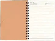 A5 Spiral Coil Notebook Diary Ruled School Vintage Office Student Note Book Memo,100 Pages,Durable 80gsm Paper - Vintage Design(Brown Kraft)