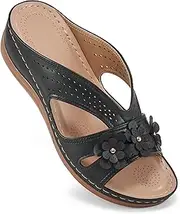 [Ecetana] Wedge Sandals for Women Casual Summer Platform Sandals Comfortable Open Toe Slides Shoes
