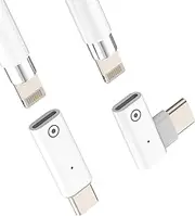 (Charge The First Generation for Apple Pencil, Does Not Support Other Device) Lightning Female to USB C Male Adapter 2 Pack for IPad for iPhone MFI Certified Type C IPencil 1st Accessories Accessoire