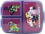Mario Kart Reusable Sandwich Lunch Box 3 Multi Compartment Kids Children School