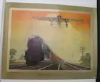 Train Rail Road Wall Art Print Poster Pennsylvania Steam Engine Grif Teller