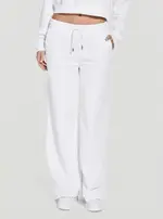 GUESS Women's White Primula Wide Leg Active Pants Size: Medium, Cotton