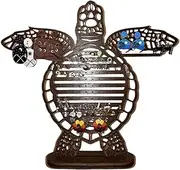 [Generic] Earring Display | Earring Holder Organizer - Wooden Sea Turtle Shaped Storage Hanger For Necklace Organization Women Girls