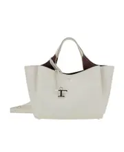 Tod's Logo Plaque Top Handle Bag One size White