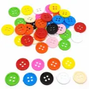 100 pcs Mix assorted colors 4 holes round buttons size 14 mm for sewing crafts