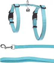 Flamingo Cat Harness with Leash Lomi Light Blue 22-36cm 27-46cm 110cm 10mm