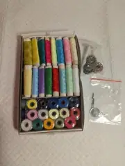 Sewing Thread Long Spools With Matching Bobbins A Rainbow Full of Colors