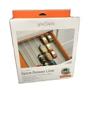 YouCopia 50201 SpiceLiner Spice Drawer Liner, 10ft Roll, Gray 10ft Roll