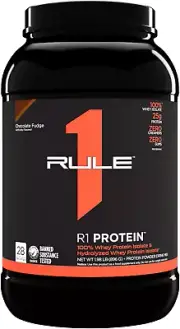 Rule1 R1 100% Whey Protein Isolate and Hydrolysate Protein Powder 1.98 Lb, Ch...