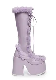 [Dolls Kill x Demonia] Pure Vigilance Platform Boots - Purple