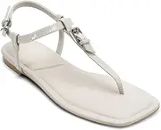 [DKNY] DATTO Women's Thong Flat Sandal, Soft White, 39 EU, Soft White, 9 AU