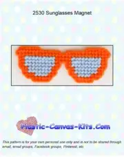 Sunglasses Magnet - Plastic Canvas Pattern or Kit