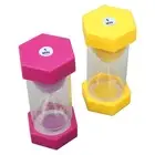2pcs 1 Minute Sand Timer Multipurpose High Accuracy Portable Hex Shaped Lid Part