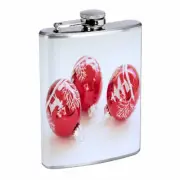 Holiday Ornament Em4 Flask 8oz Stainless Steel Hip Drinking Whiskey