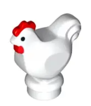 NEW Lego Minifig Lot/2 WHITE CHICKENS -Dark Castle Farm Bird Chick Hen Animal