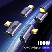 90 Right Angle Type C USB C to USB C Fast Charging Adapter For iPhone 15 16 Pro