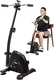 Exercise Bike Arm and Leg Exerciser - Arm & Leg Exercise Peddler Machine - Portable Pedal Exerciser - Fitness Equipment for Seniors and Elderly - Adjustable Pedal Exercise Bike,Bla