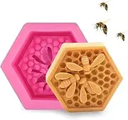 3D Bee Honeycomb Handmade Silicone Soap & Candle Molds - Chocolate & Jelly Dessert Molds - Silicone Cake Decorating Tool