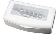 Nail Tools Tray Sterilizer, Organizer Clear Lid with Self-draining Basket Disinfectant Tray Clear Lid for Manicure Salon