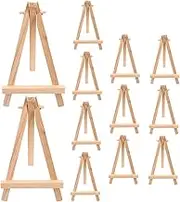 12-Piece Wooden Mini Easel Stands Small Tripod for Sign Display Tabletop Paint Easel for Artwork Showcase