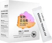 Dog Tooth Powder - 20 Bags Powder for Cats | Gentle Pet Bad Breath Remover for Kittens Puppies Travel Home Grooming