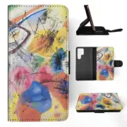 FLIP CASE FOR SAMSUNG GALAXY|WASSILY KANDINSKY - BLACK LINES ART PAINT