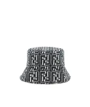 Fendi Monogram Jacquard Bucket Hat Black