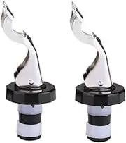 T&F Bottle Stoppers with Lever, Set of 2, Silicone Bottle Caps, Reusable with Lever, Leak-Proof for Wine, Beer, Drinks