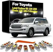 LED Interior Map Dome Light Kit, For Toyota Land Cruiser 80 100 200 Prado 120 150 FJ Crusier Accessories Led Bulbs
