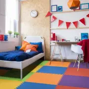 FlooringInc Rainbow Interlocking Foam Puzzle Play Mats, 2'x2'