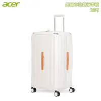 在飛比找Yahoo奇摩購物中心優惠-Acer 宏碁 墨爾本拉鍊行李箱 28吋 奶油白