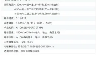 限時優惠 WS1521直流電壓變送器信號隔離器電流轉換模塊4-20mA轉0-10V 0-5V