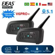 EJEAS V6 PRO+ Motorcycle Intercom Bluetooth Headset Helmet