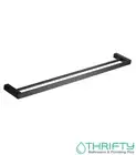 PLD Platinum Double Towel Rail 800mm Matt Black PSMBDTR800