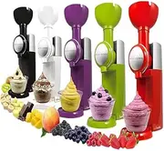 Frozen Dessert Maker, DIY Homemade Ice Cream Machine, Home Soft Ice Cream Maker, 500Ml Frozen Yogurt Sorbet Maker, Soft Serve Frozen Yogurt, Fruit Sorbet Marshmallow Machine Black