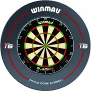 Winmau Blade 6 Triple Core Dartboard With Blade 6 Grey Surround + Free Set Darts