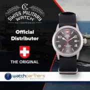 CX Swiss Military SPITFIRE Vintage Watch Swiss Quartz Date 10ATM Grey Dial 2865